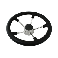 Steering Wheel S/S Black Grips - 343mm