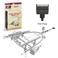 Boat Trailer Cable Kit 8m with Flat Trailer Plug