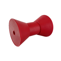 Soft Red Poly Super Keel Roller 175x120mm x 17mm Bore