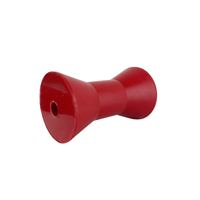 Soft Red Poly Super Keel Roller 150x90mm x 17mm Bore