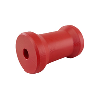 Cotton Reel Roller HDPE 115x70mm x 17mm Bore Red