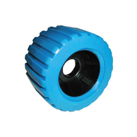 Wobble Roller Glossy Poly 73x110mm x 26mm Bore Blue/Black