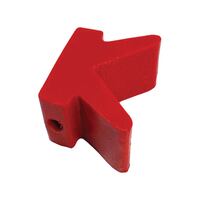 Bow Wedge - Poly Red 90x55mm