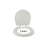Standard Size White Wooden Toilet Seat and Lid