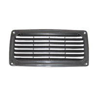 Vent Black Plastic 200x100mm