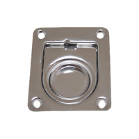 Flush Pull Ring with Spring Stainless Steel 55x65mm