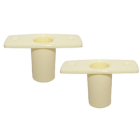 Rowlock Nylon Ivory Thru-Mount Plate (Pair)