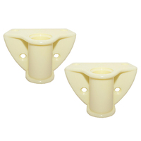 Rowlock Ivory Nylon Side Mount Plate (Pair)