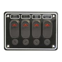 Weatherproof 4 Gang Horizontal Switch Panel