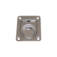 Flush Pull Ring with Spring Stainless Steel 44x38mm