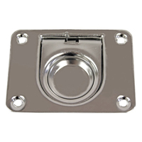 Flush Pull Ring with Spring Stainless Steel 76x57mm