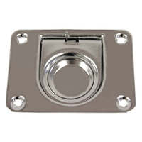 Flush Pull Ring with Spring Stainless Steel 76x57mm