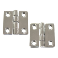 Butt Hinge Low Profile Stainless Steel 50mm Pair
