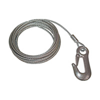Winch Wire and Snap Hook 5mm x 7.6m