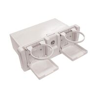 Glove Box White with Drink Holders