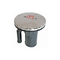 Deck Fill Round Straight PETROL Stainless Steel Cap