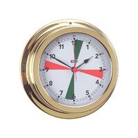 Clock Radio Room Polished Brass White Face 120mm