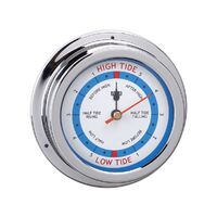 Tide Clock Chrome Plated Brass White Face 120mm