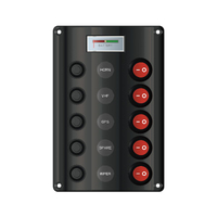 Wave Switch Panel with 5 Switches & Battery Volt Meter 12V