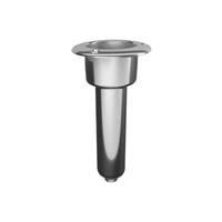 Rod & Cup Holder Round Head Stainless Steel Straight