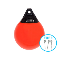 Heavy Duty Round Fender Buoys Red/Black