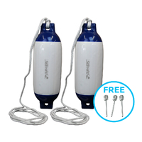 Sidewind R-Series Fenders White with Blue Tops 2 Packs