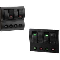 Narva LED 4-Way Switch Panel with Fuse or Circuit Breaker Protection