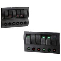 Narva LED 6-Way Switch Panel with Fuse or Circuit Breaker Protection