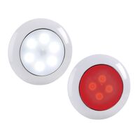 Narva LED Saturn Dual Colour White Red with Touch Switch