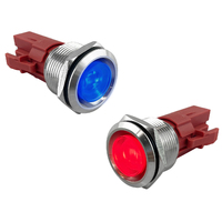 Water Resistant Stainless Steel Push Button Switch with Solid LED 15A 12/24V