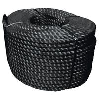 Polyester Rope - 3 Strand Black