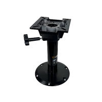 Black Plug-In Seat Pedestal with Swivel Top