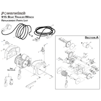 Powerwinch Spare Parts Guide for 915 Trailer Winch