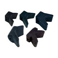 Bow Wedges Black Rubber