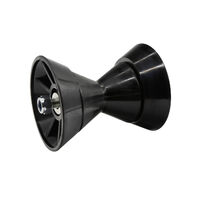 V Bow Roller with End Caps Black Polyurethane