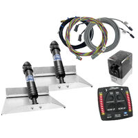 Bennett Marine Classic Hydraulic Trim Tab Complete System 9" Plate with Integrated Helm Control