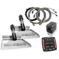 Bennett Marine Classic Hydraulic Trim Tab Complete System 12" Plate with Integrated Helm Control