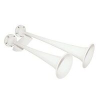 Dual Trumpet Electric Air Horn - White
